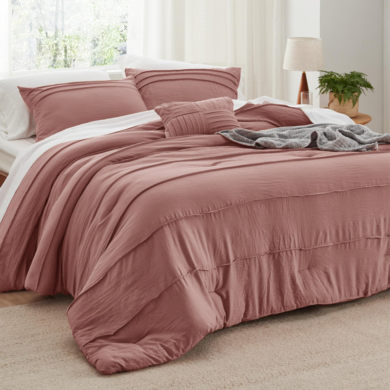 Queen Comforter + 3 Additional Pieces, Dusty Pink