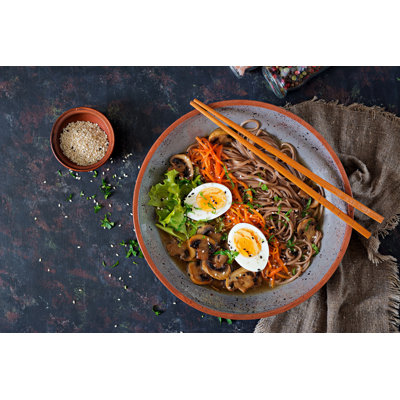 Japanese Miso Ramen Noodles - Wrapped Canvas Print
