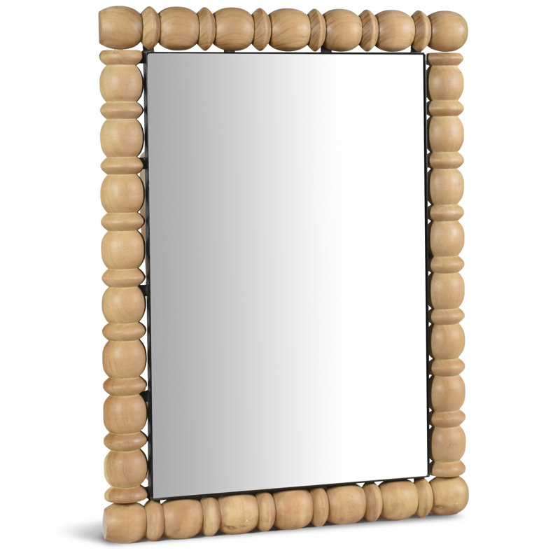 Miroir décoratif Aubrey, 36 po x 26 po, Chêne naturel blanchi