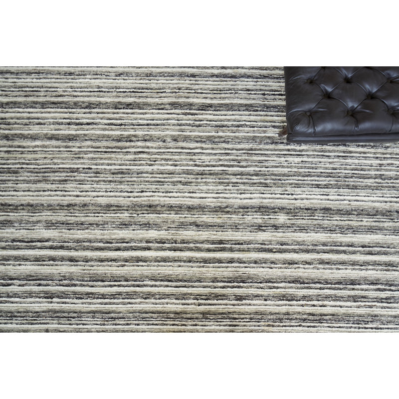 Organica Wool Striped Area Rug, Rectangle 10' x 13'6"