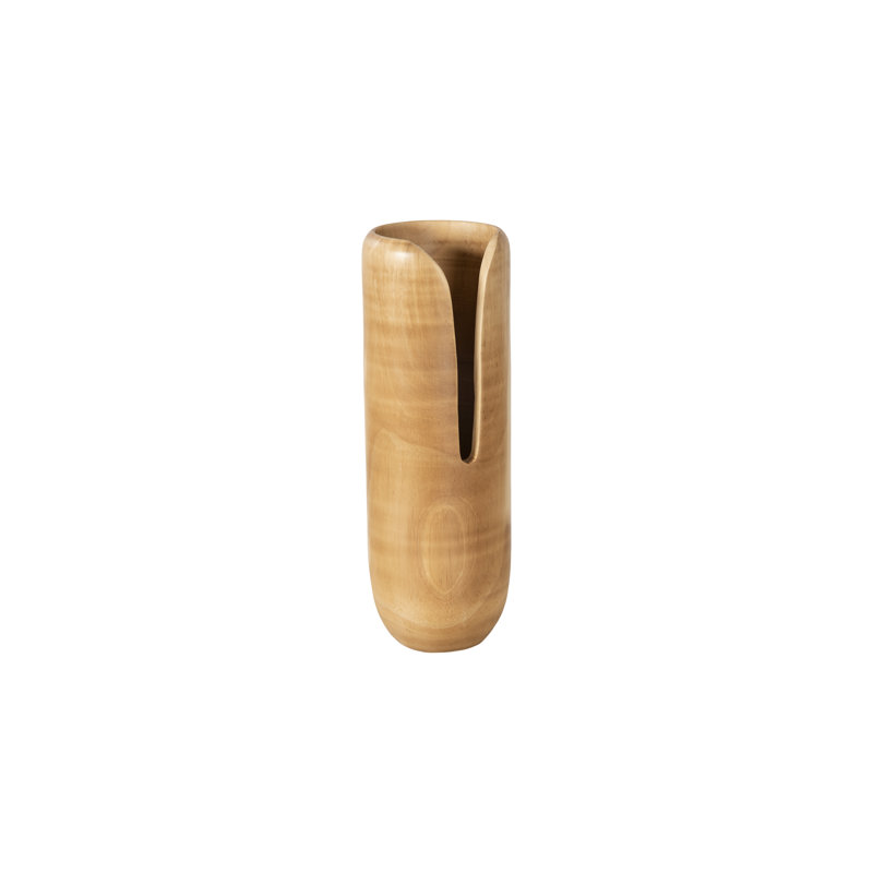 Interval Wood Vase, 17" H x 6" W x 6" D, Brown