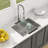 25" L x 22" W Undermount Bar Sink Single Bowl Prep Sink 16 Gauge Stainless Steel Kitchen Bar Sink-68879275