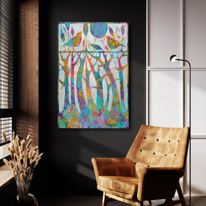  «Enchanted Forest» par Sue Davis, art mural en verre acrylique, 24 po x 36 po, H 36 po x l 24 po