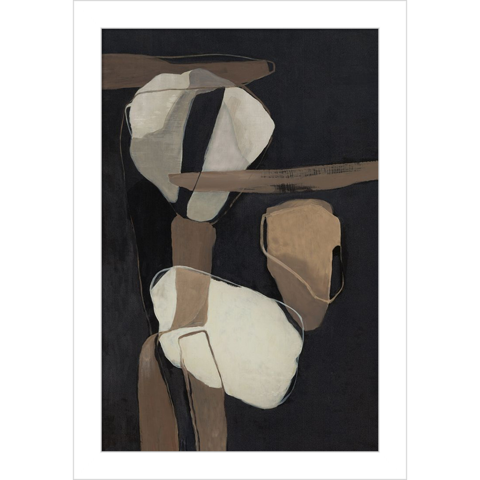 All Attached Print by Jacob q, White, 13" H x 9" W