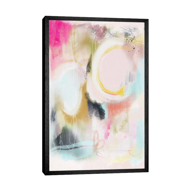 Abstract I by Leah Straatsma - Painting on Canvas, Black Floater Framed, 66.04cm H x 45.72cm W x 3.81cm D