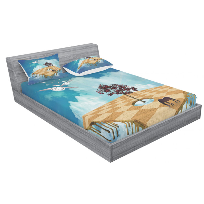 Microfiber Sheet Set, Queen Sheet Set with Fitted Sheet