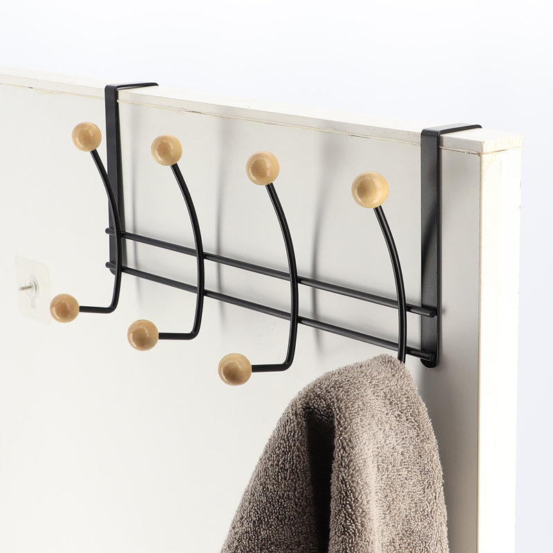 Support à 8 crochets à suspendre au-dessus de la porte, Black/Natural