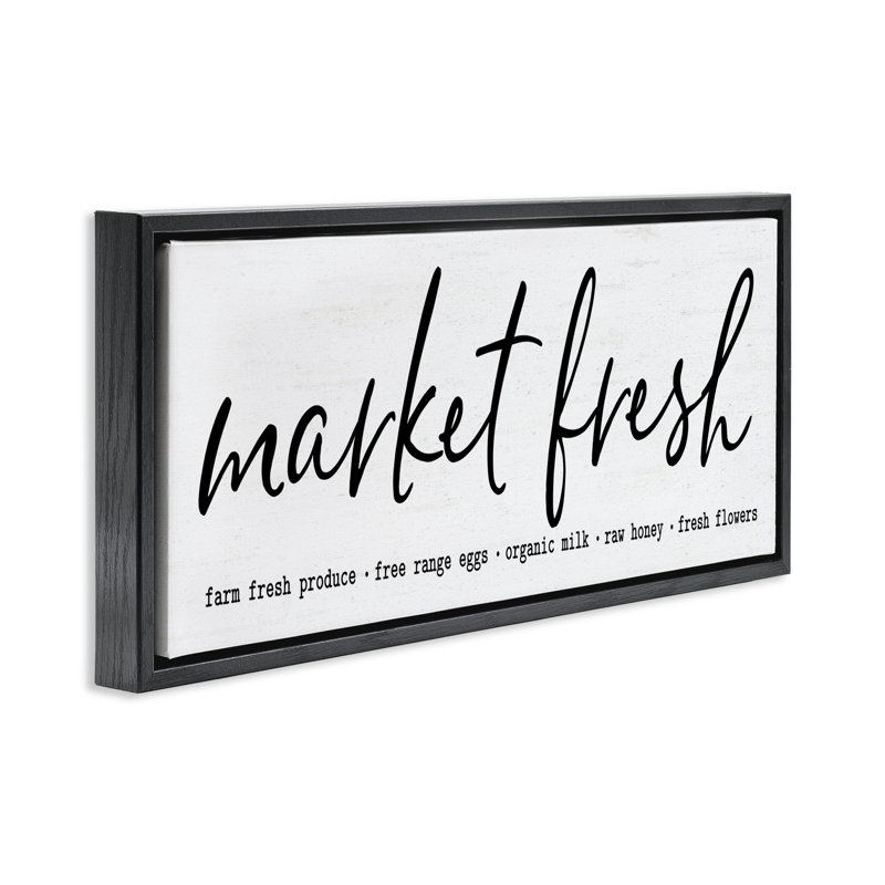 Cadre flottant Market Market, H 11 po x l 25 po, Cadre flottant noir de jais