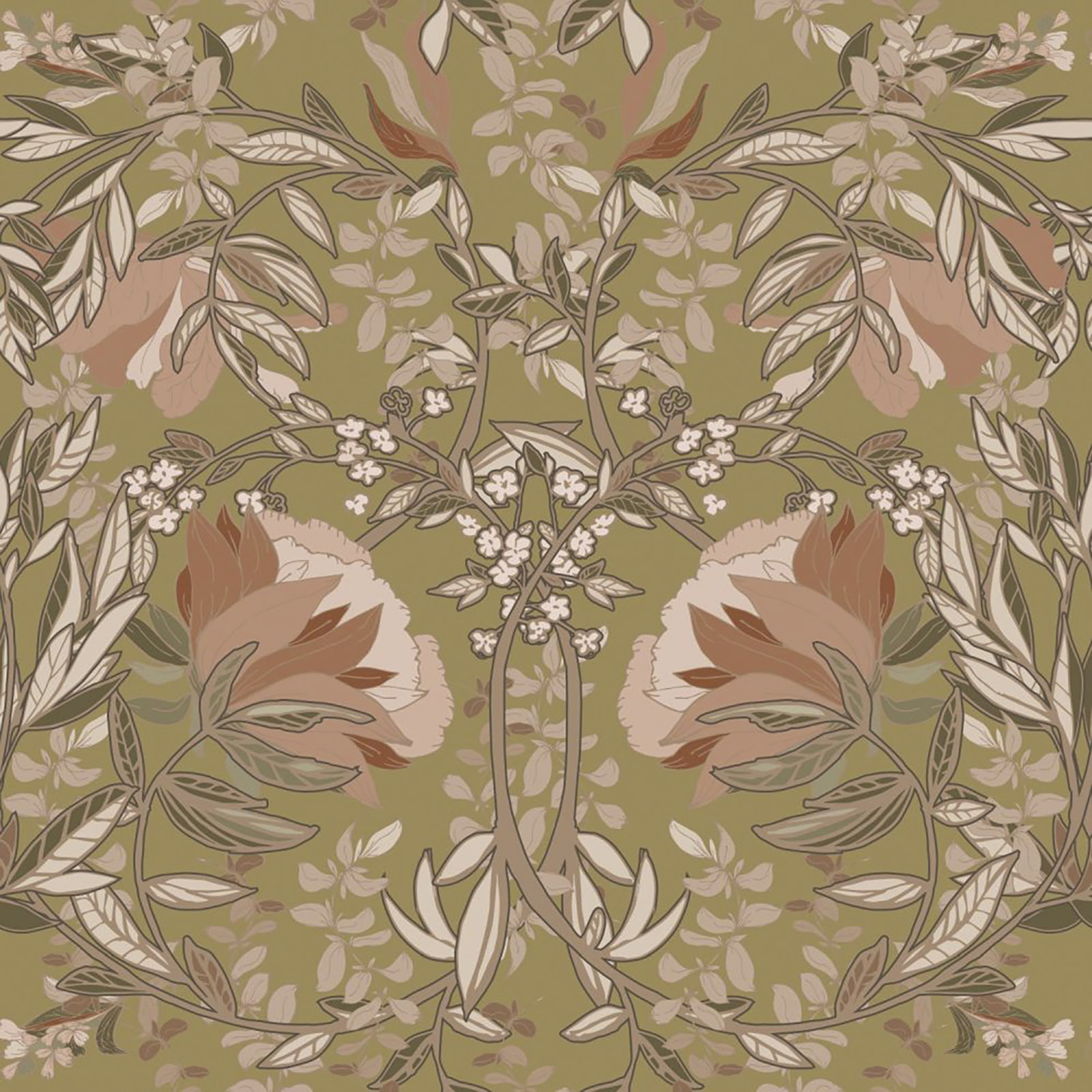 Montegut Floral Double Roll, Gold