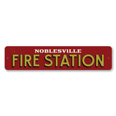 Plaque en aluminium pour caserne de pompiers