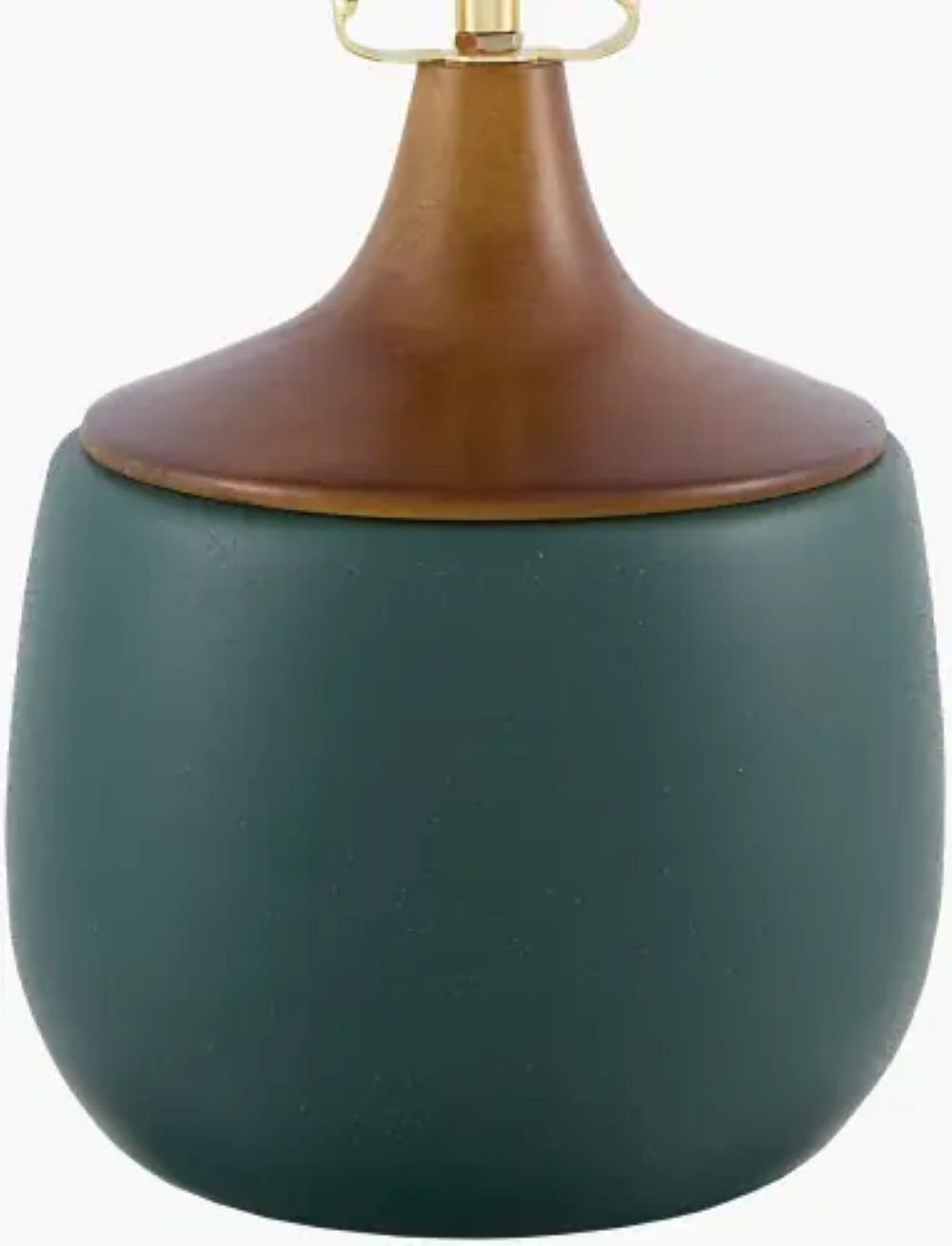 Ceramic Table Lamp, Beige, Green
