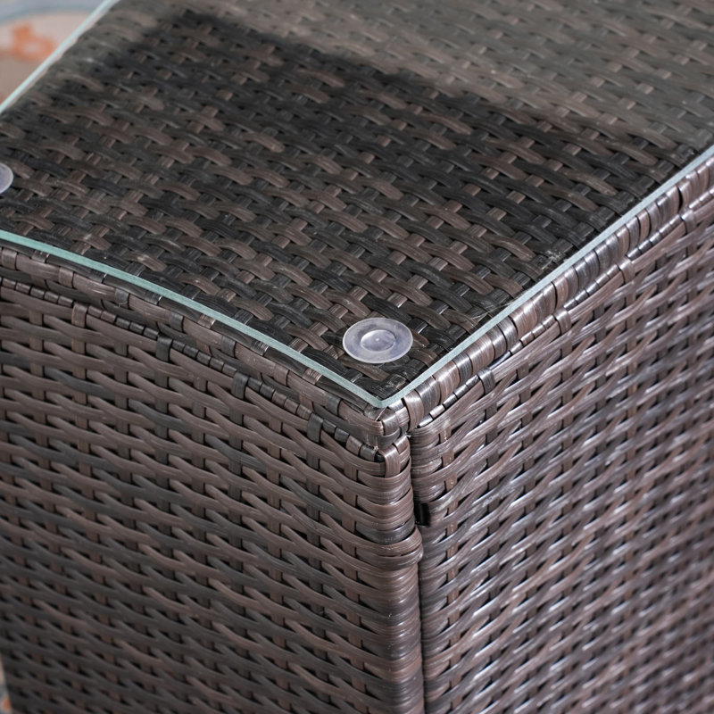 Table d'appoint en osier / rotin Silverdew, Brun
