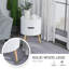 3-Tier Coffee Table, Round End Table with 2 Hidden Compartments and Detachable Tray, Side Table with Storage 38*38*48.3 cm Manufactured Wood 1 Piece Side Table White Round Shape
