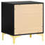 White And Gold Two-Drawer Rectangular Nightstand-1916921052
