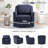 Bronnen Big And Wide Upholstered Cushion Swivel Armchair with Removable Back Cushion-1670951558