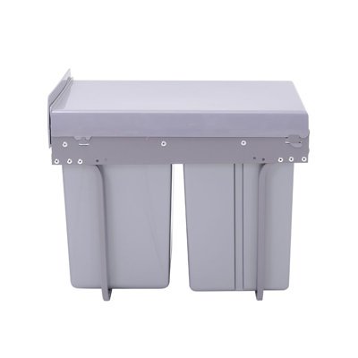 Sylvia Plastic Manual Lift Pull Out Rubbish Bin - 40L
