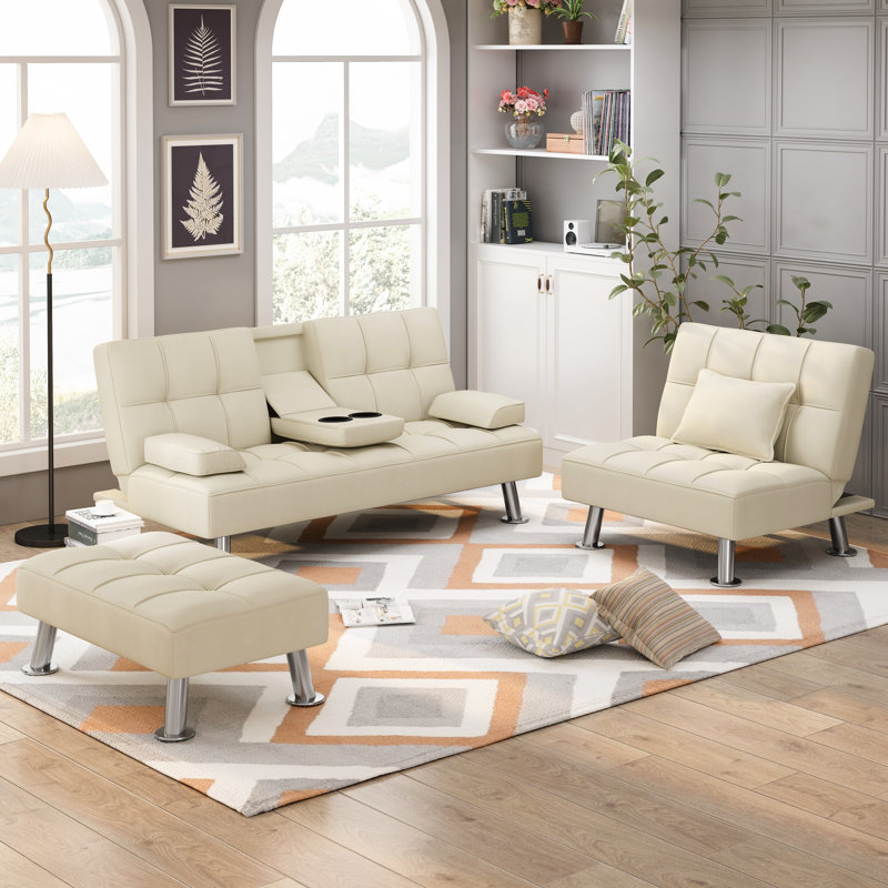 Upholstered L-Shaped Sectional Reversible