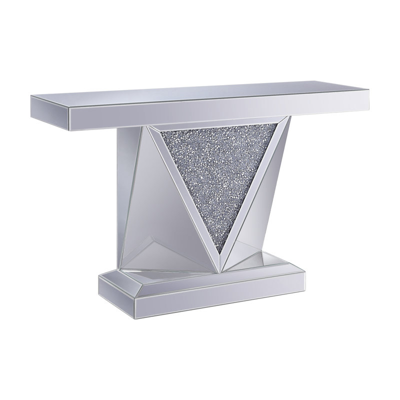 Console, miroir et faux diamants
