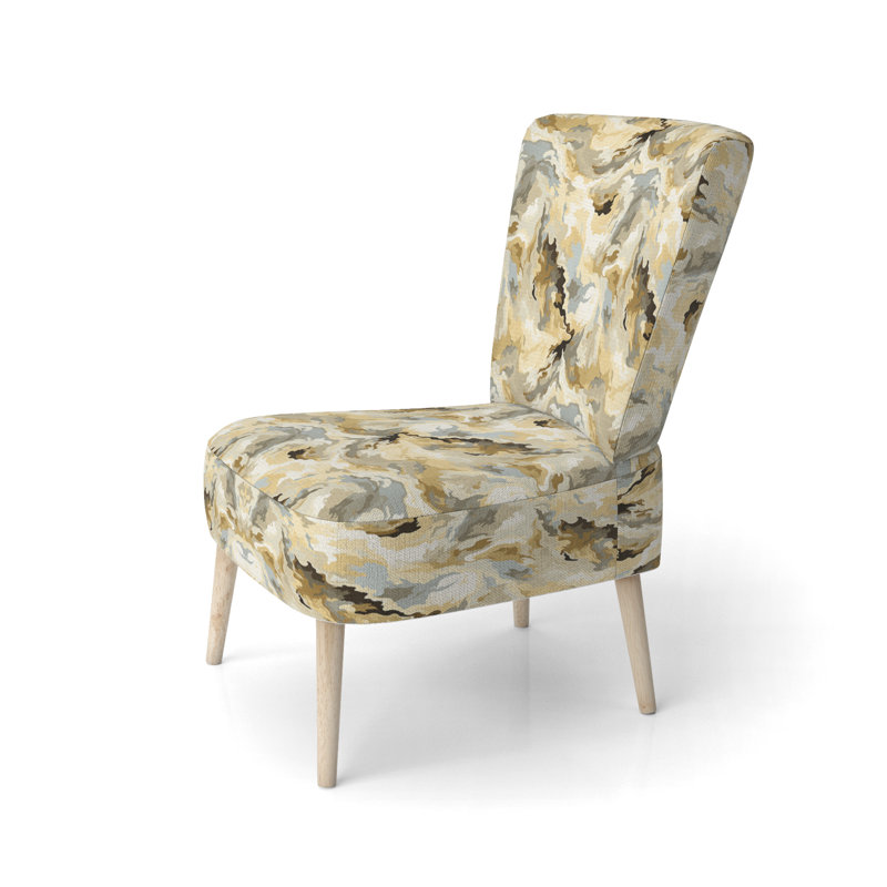 Gilded Concealment - Chaise d'appoint rembourrée moderne et contemporaine