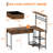 50.4" L Shaped Computer Desk with Power Outlets and Hutch LED Lights Gaming Desk-770957846