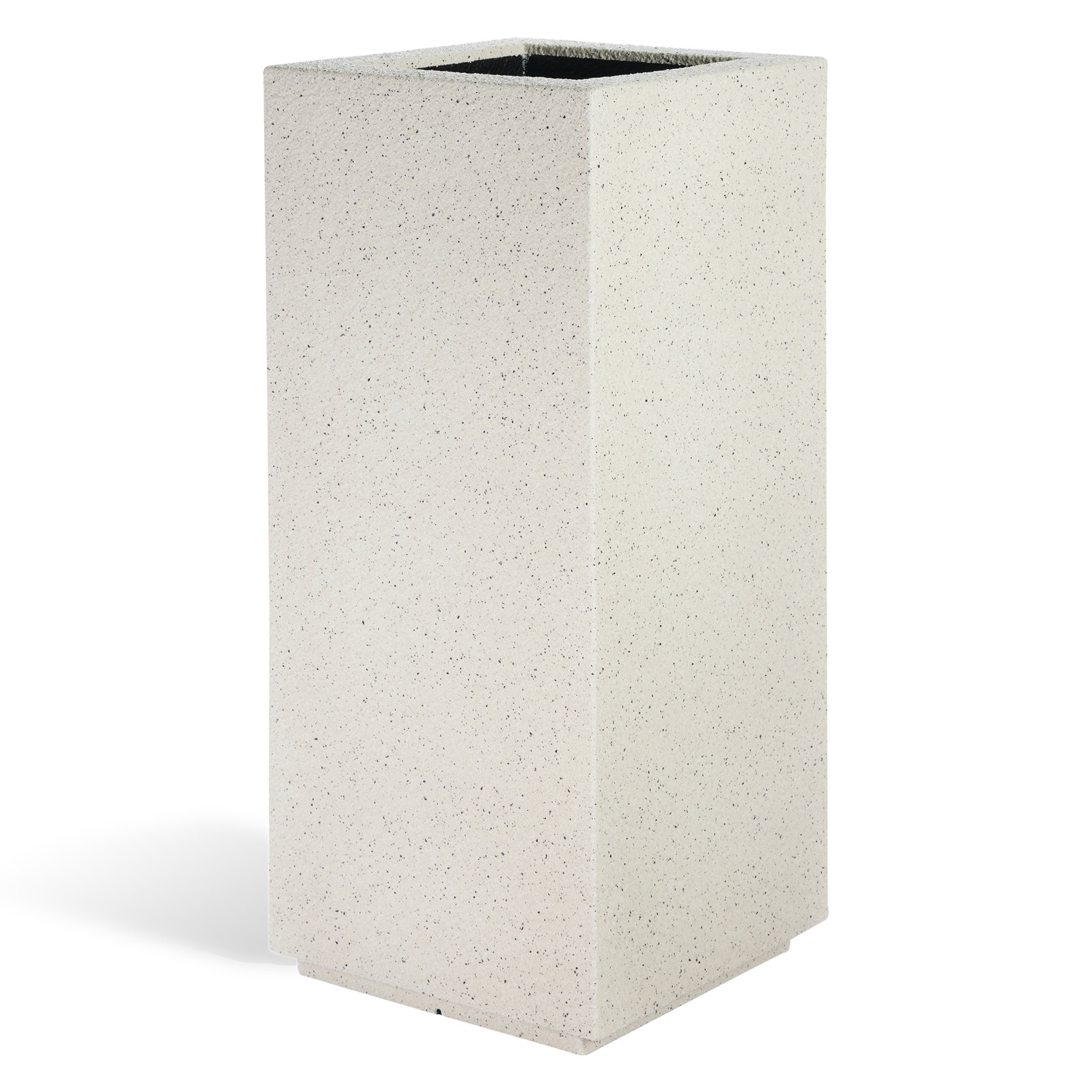 Gita 16" Pot Planter, White Granite