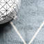 Tapis bleu clair / blanc à motif de treillis et de diamants Bertrice-1467993043