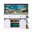 Armoire à portes coulissantes avec support d'aquarium et lumière DEL, prises de courant et tablettes