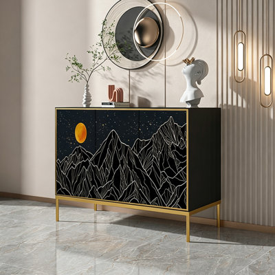 Armoire de rangement de salon en bois massif