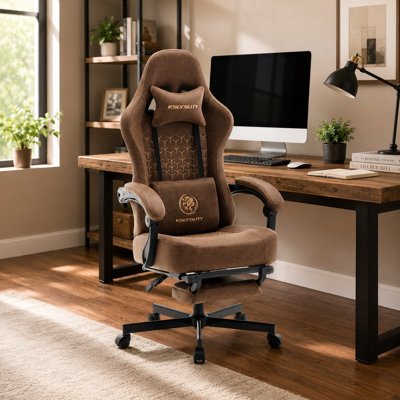Adjustable Reclining Ergonomic Faux Leather Swiveling PC & Racing Game Chair