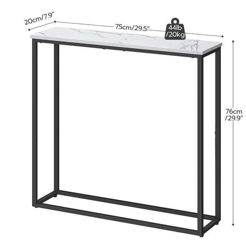 75cm Console Table, White