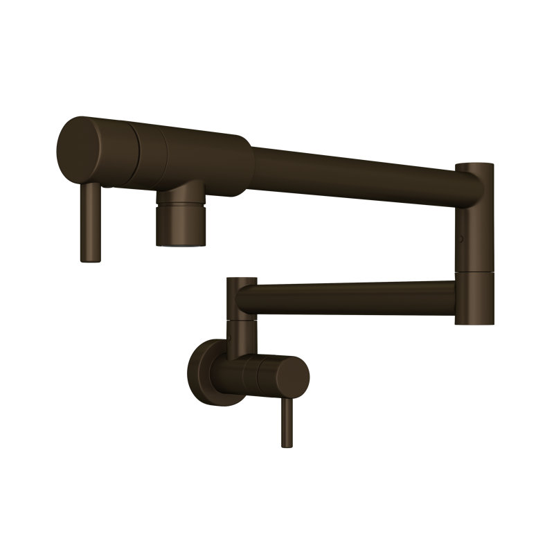 Modern Rohl Pot Filler, Tuscan Brass