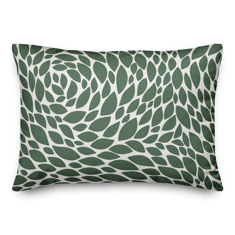Abstract Outdoor Throw Pillow, Green