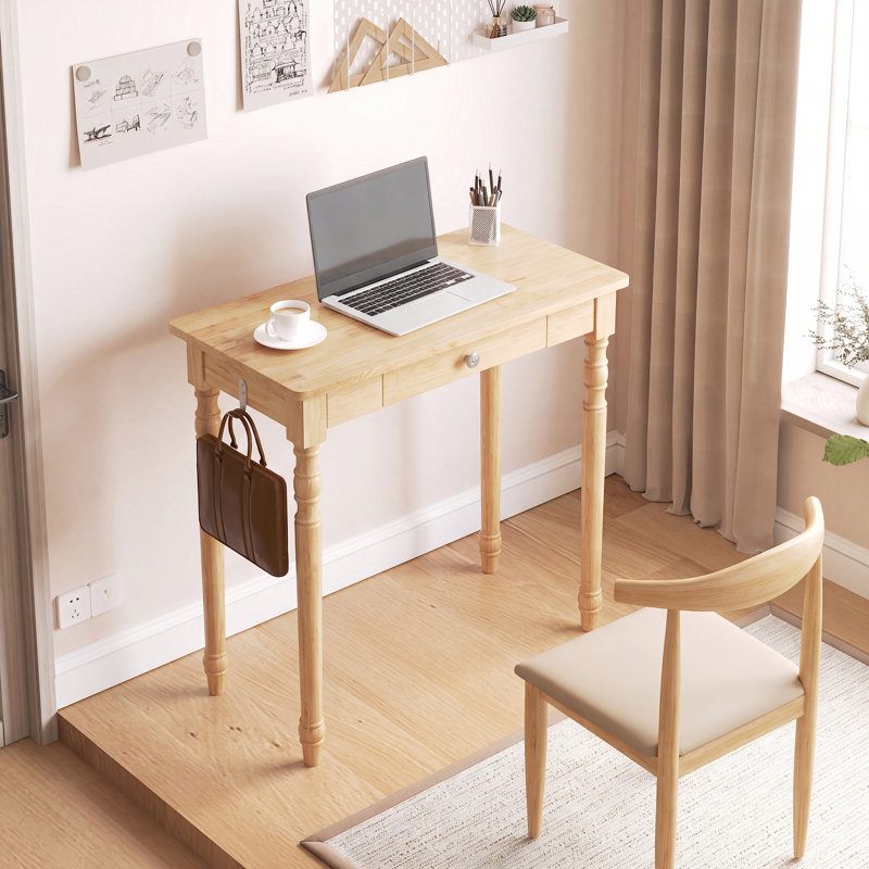 Bureau Mid Century Modern, L 31,5 po x P 15,7 po, Natural