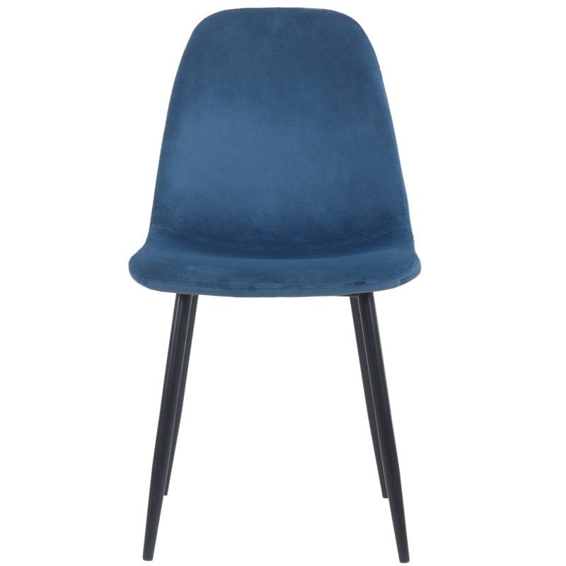Chaise d'appoint en velours Barbarba, Bleu