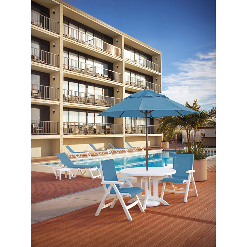 Grosfillex Jamaica Beach Folding Chair, Sky Blue