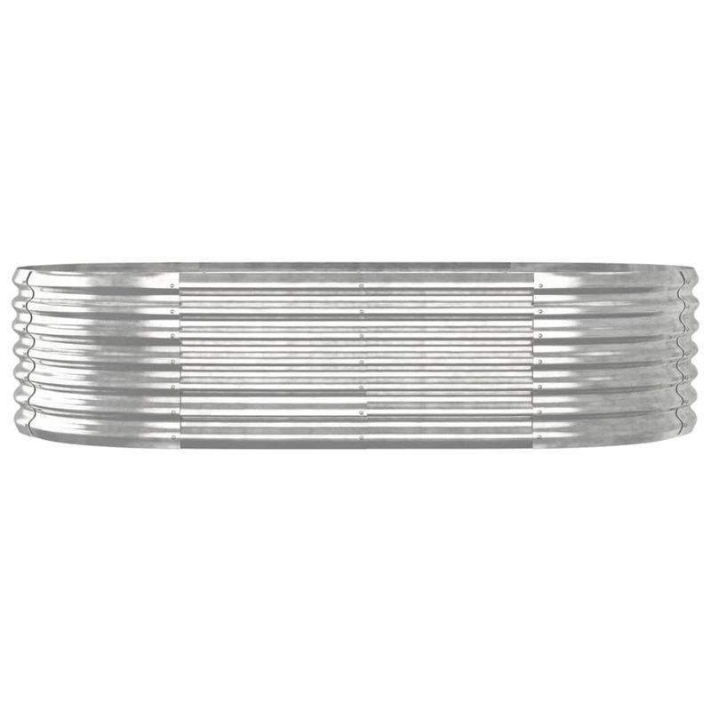Garden Raised Bed Powder-coated Steel, 36cm x 152cm x 80cm, Silver