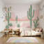 Papier peint paysage désertique rose cactus Saguaro-1137122072-1137122075