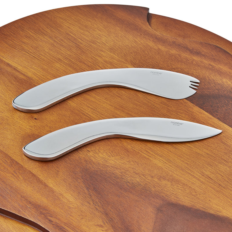 Nambe Cheese Block W/ Knife & Spread