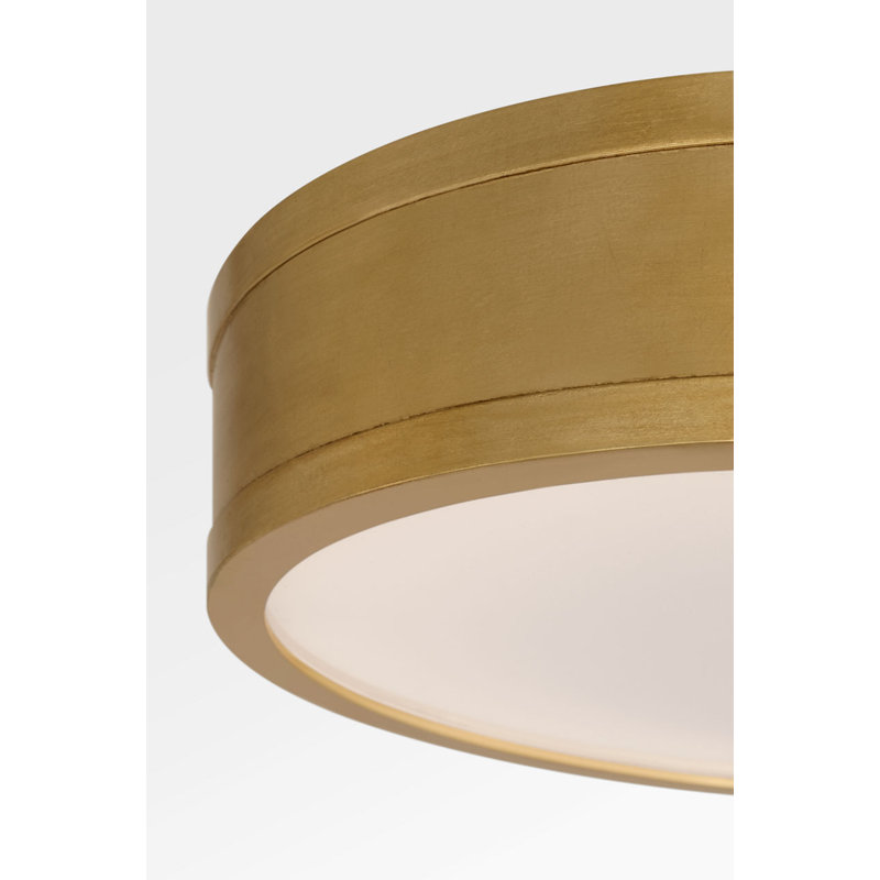 Dupont Round Semi Flush, Gild, 4" H x 12" W x 12" D