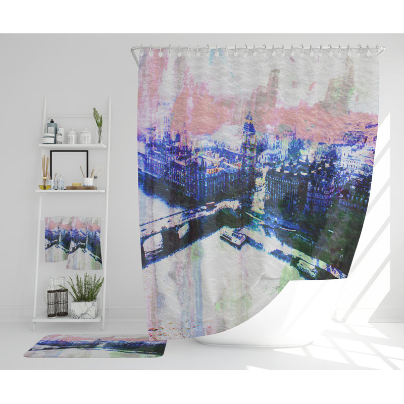 Nemiah Polyester Shower Curtain Set