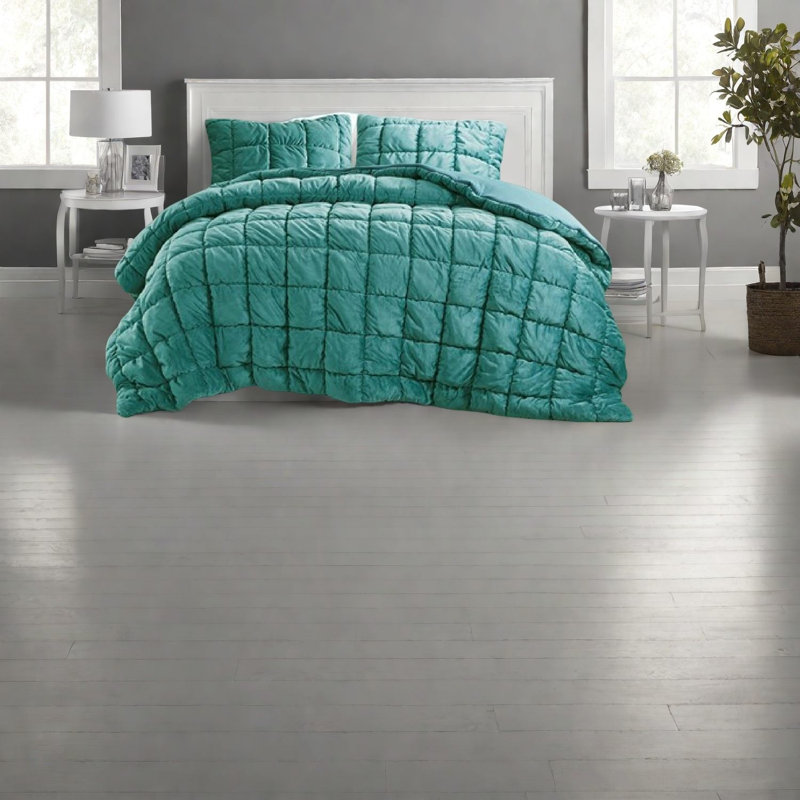 Ensembles de literie très grand bleu sarcelle, édredon en polyester avec design 3D moderne pour la maison