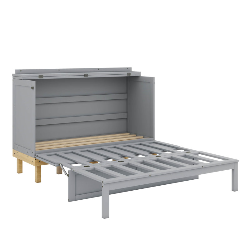 Grand lit escamotable Modern, gris