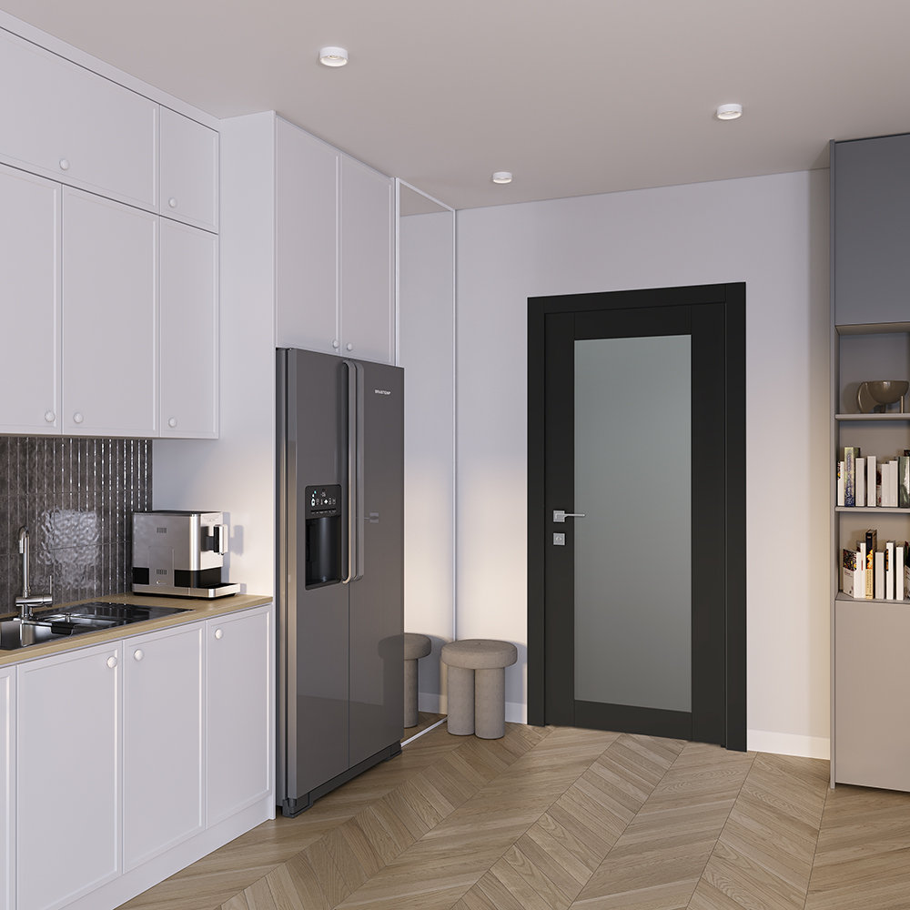 Avon 207 DIY-Friendly Manufactured Wood and Glass Paneled Door Belldinni Door 