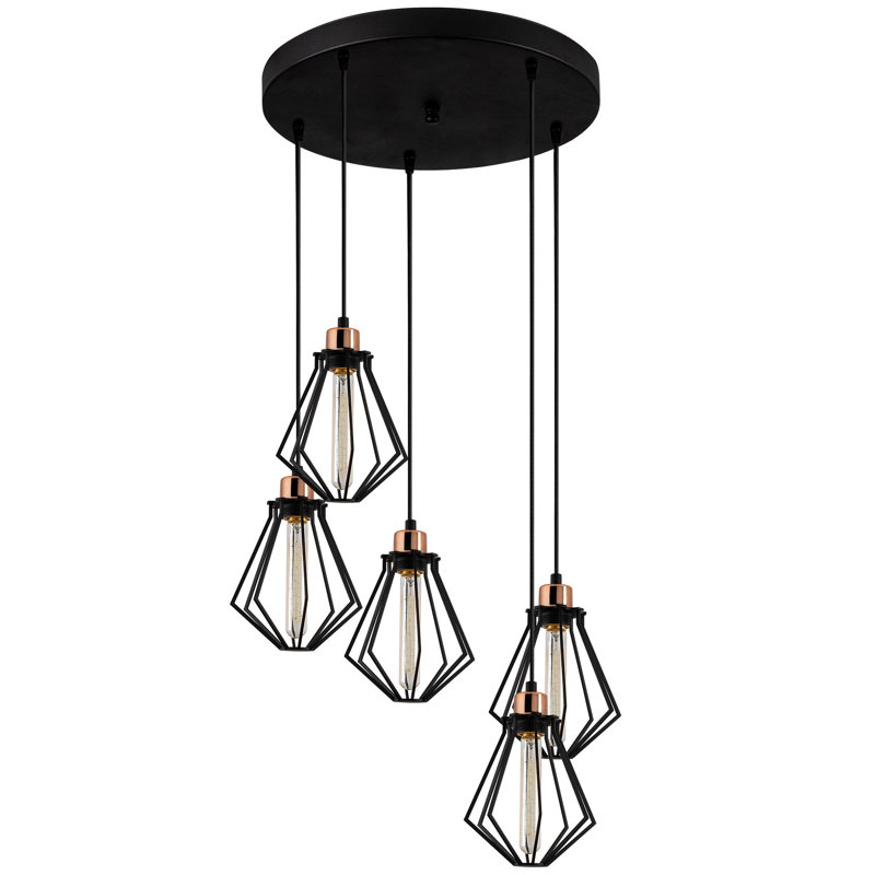 Luminaire suspendu géométrique à 5 lumières Dawlish