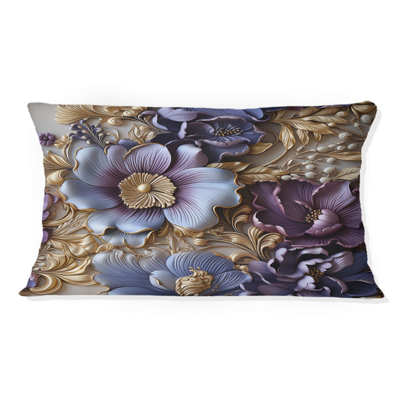 Opulence royale et mauve et royale - imprimé floral