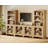 Farmhouse Entertainment Center With Bookshelves, 4-Piece Modular TV Stand With Storage Towers, Glass Doors, Open Shelves, Media Console For Living Room, Home Theater-582382047