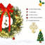 Couronne de Noël pour porte d'entrée avec lumières DEL, couronne de Noël pré-éclairée avec 8 modes et ornements, vert