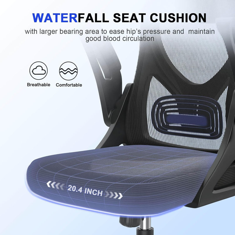 Ergonomic Office Chair, Computer Chair, Mesh Chair, Black