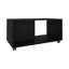 Table basse noire de 36 po de largeur, rectangulaire avec une construction stable et une tablette spacieuse pour le salon
