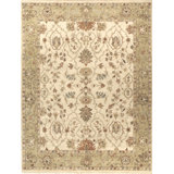 Hand Knotted Wool Oriental Area Rug in Brown/Beige/Rust/Ivory